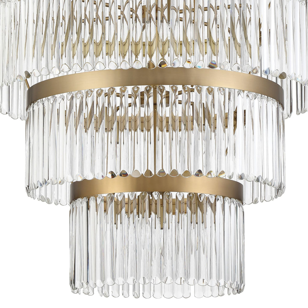 Emory 40'' Modern Gold Chandelier Gold 40"W x 55.25"H x 40"D