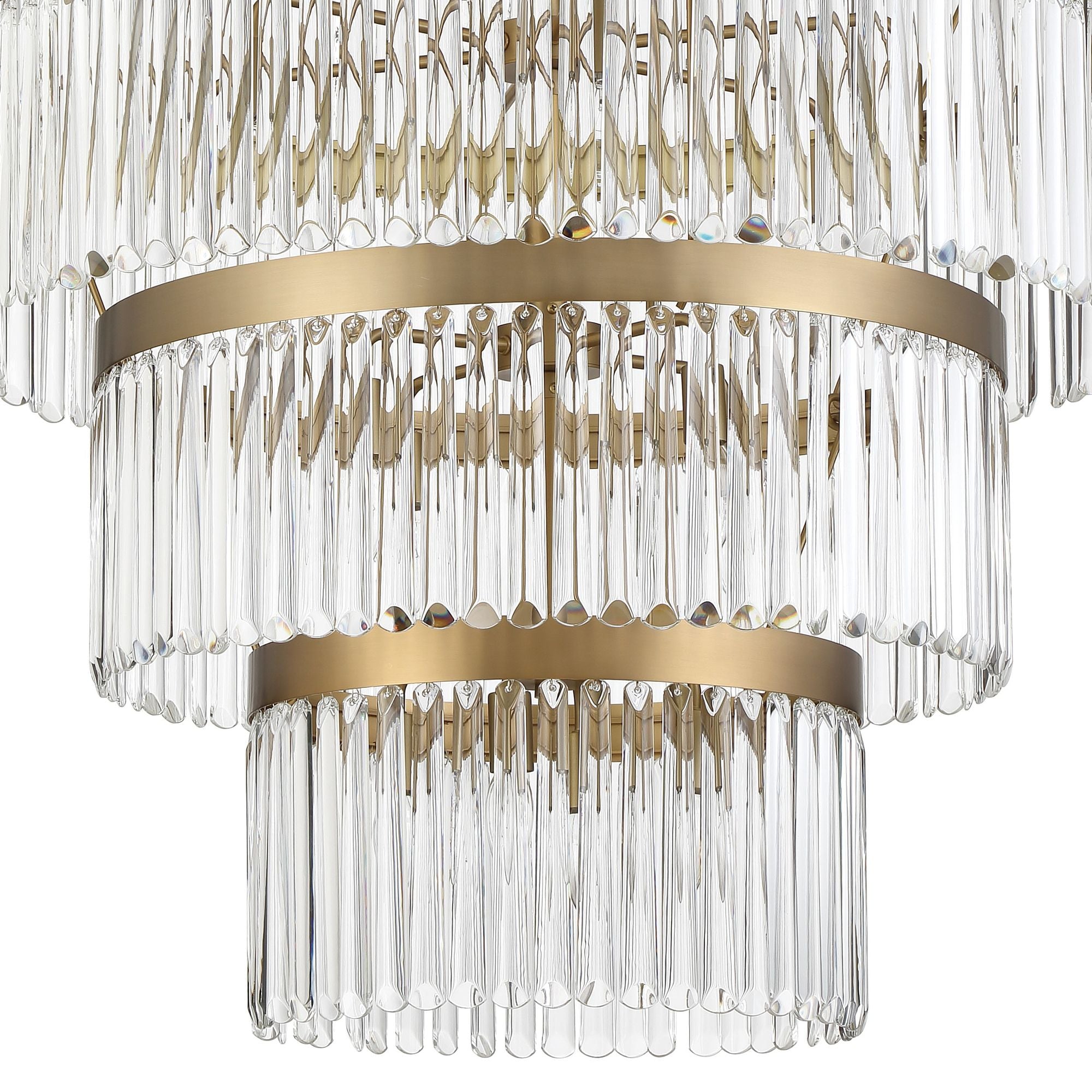 Emory 40'' Modern Gold Chandelier Gold 40"W x 55.25"H x 40"D