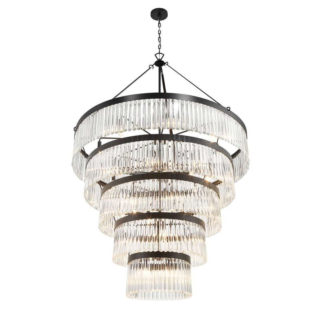 Emory 48'' Black Forged Chandelier Black 48"W x 72"H x 48"D