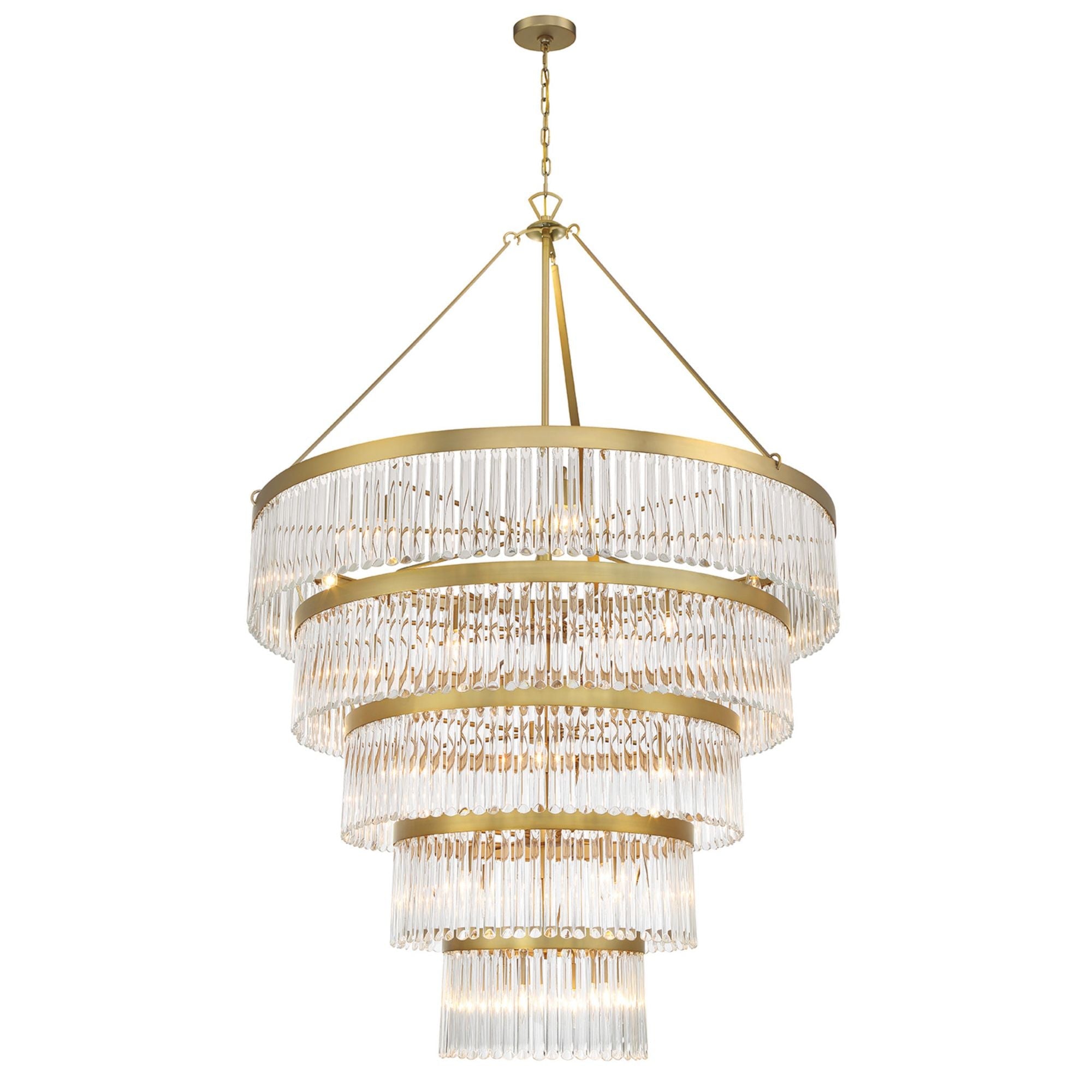 Emory 48'' Modern Gold Chandelier Gold 48"W x 72"H x 48"D