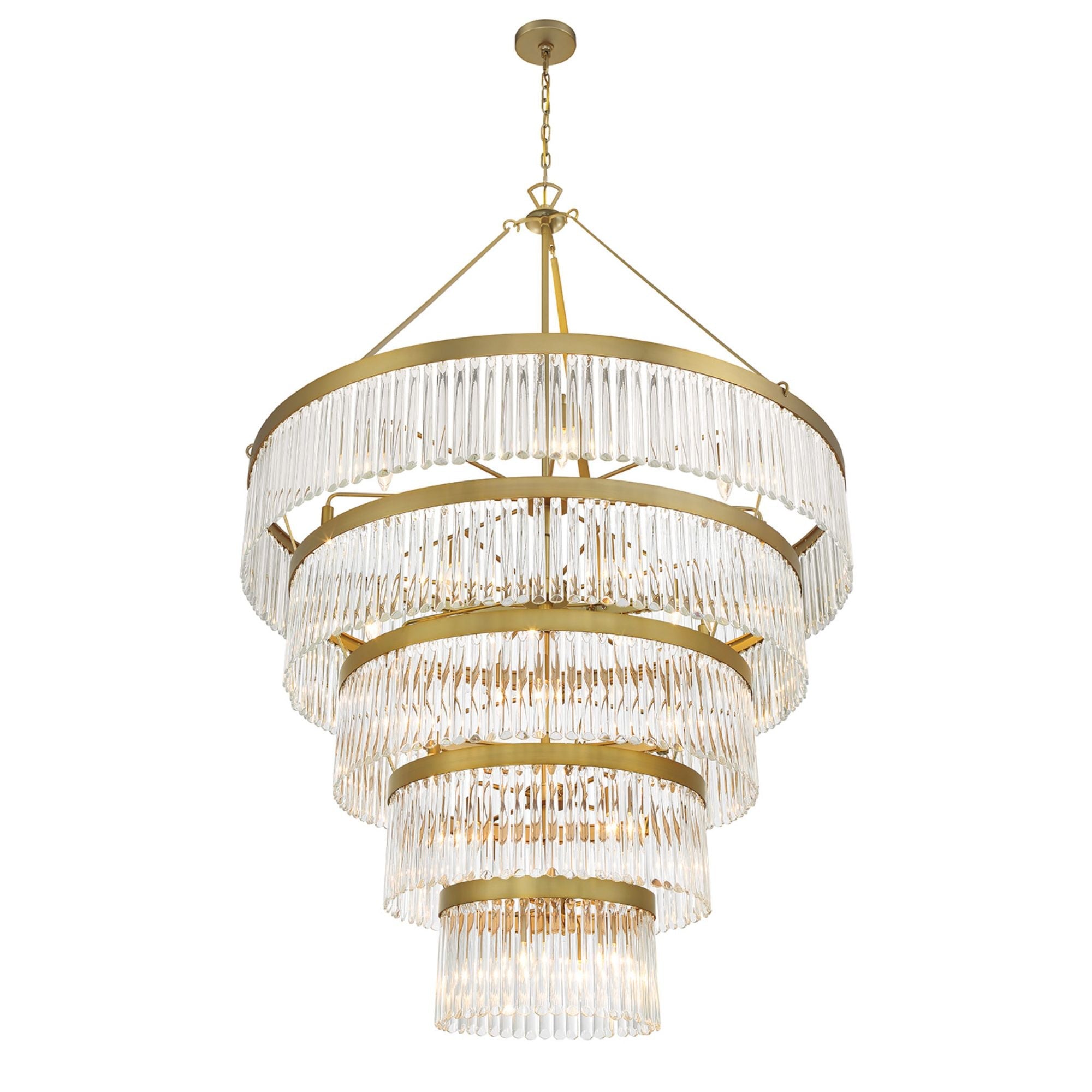 Emory 48'' Modern Gold Chandelier Gold 48"W x 72"H x 48"D