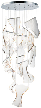 ET2 Rinkle 27 1/2" Polished Nickel LED Modern Multi-Light Pendant