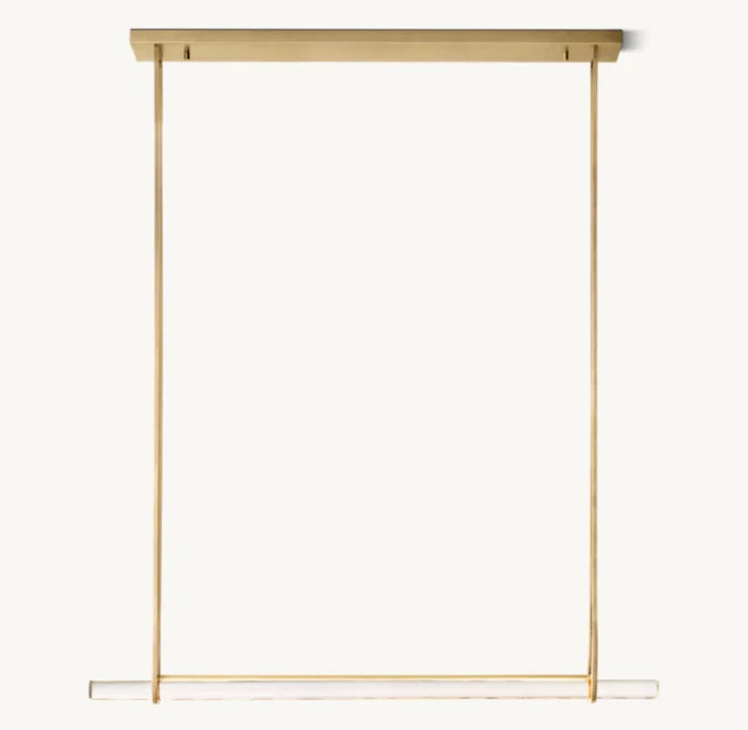 Audubon Crystal Single Bar Linear Chandelier 60"