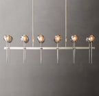 Boule De Cristal Smoke Glass Double Linear Chandelier 60"