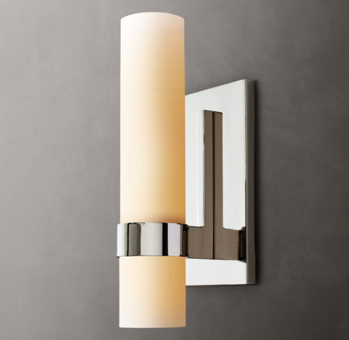 Ravelle Milk Glass Sconce 12"