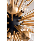 Sparta 12-Light Chandelier in Aged Brass 32L x 32W x 32H
