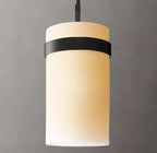 Ravelle Milk Glass Pendant 8"
