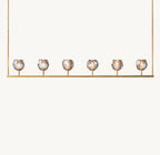 Boule De Cristal Smoke Glass Linear Chandelier 60"
