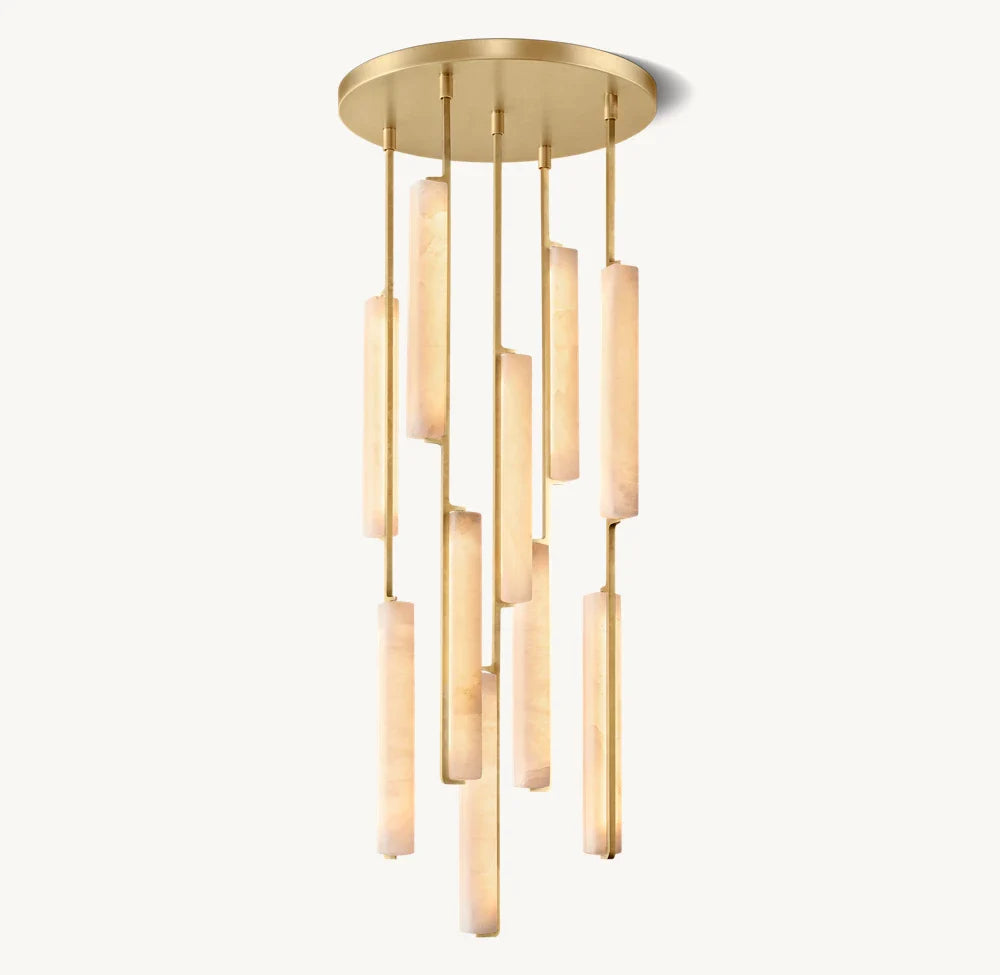 Audubon Alabaster Round Chandelier 24"