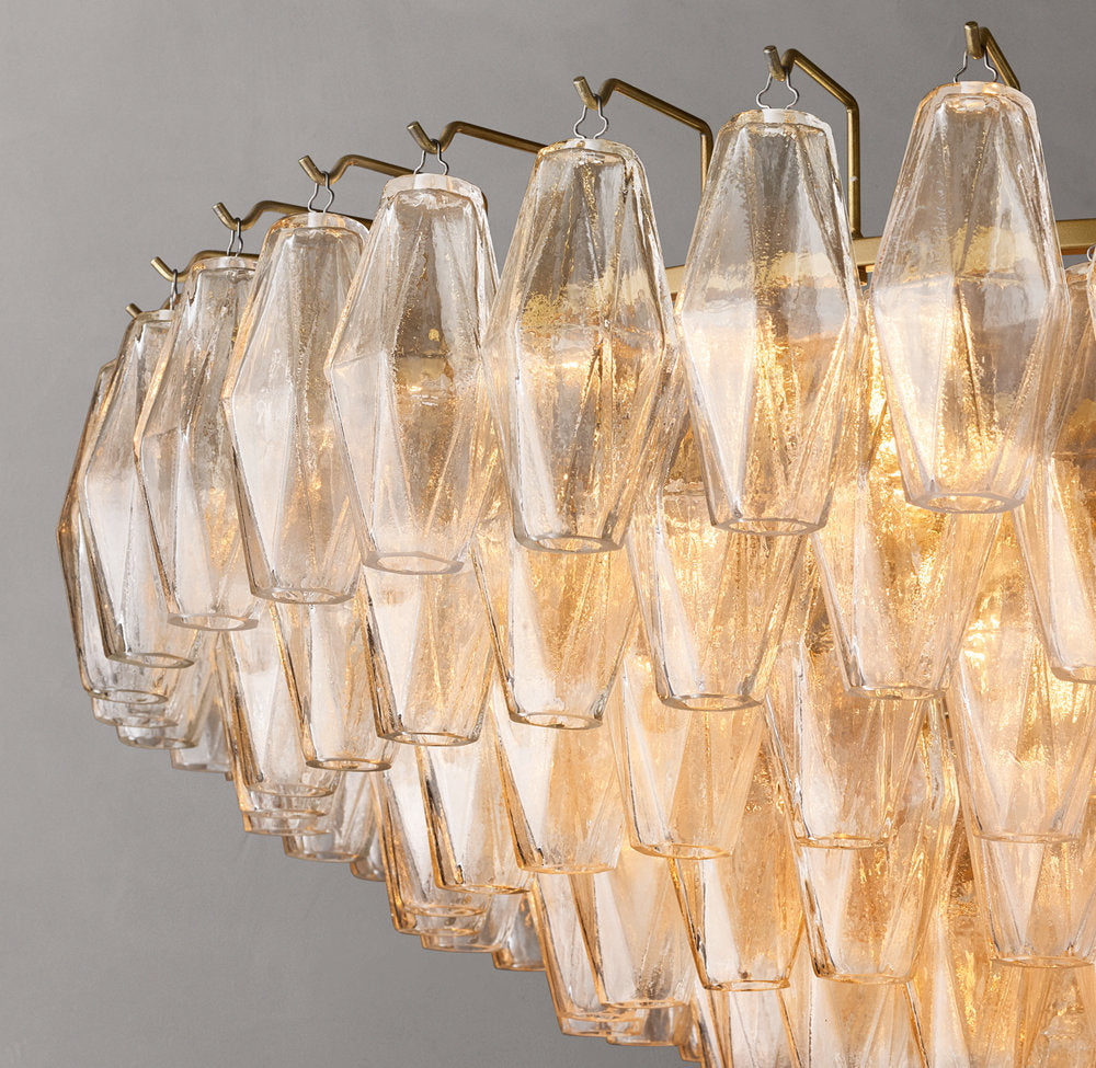 Chiara Clear Glass Tiered Round Chandelier 37"