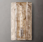 Lattice Clear Glass Sconce 15"