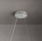 Crystal Halo Clear Round LED Chandelier 72"