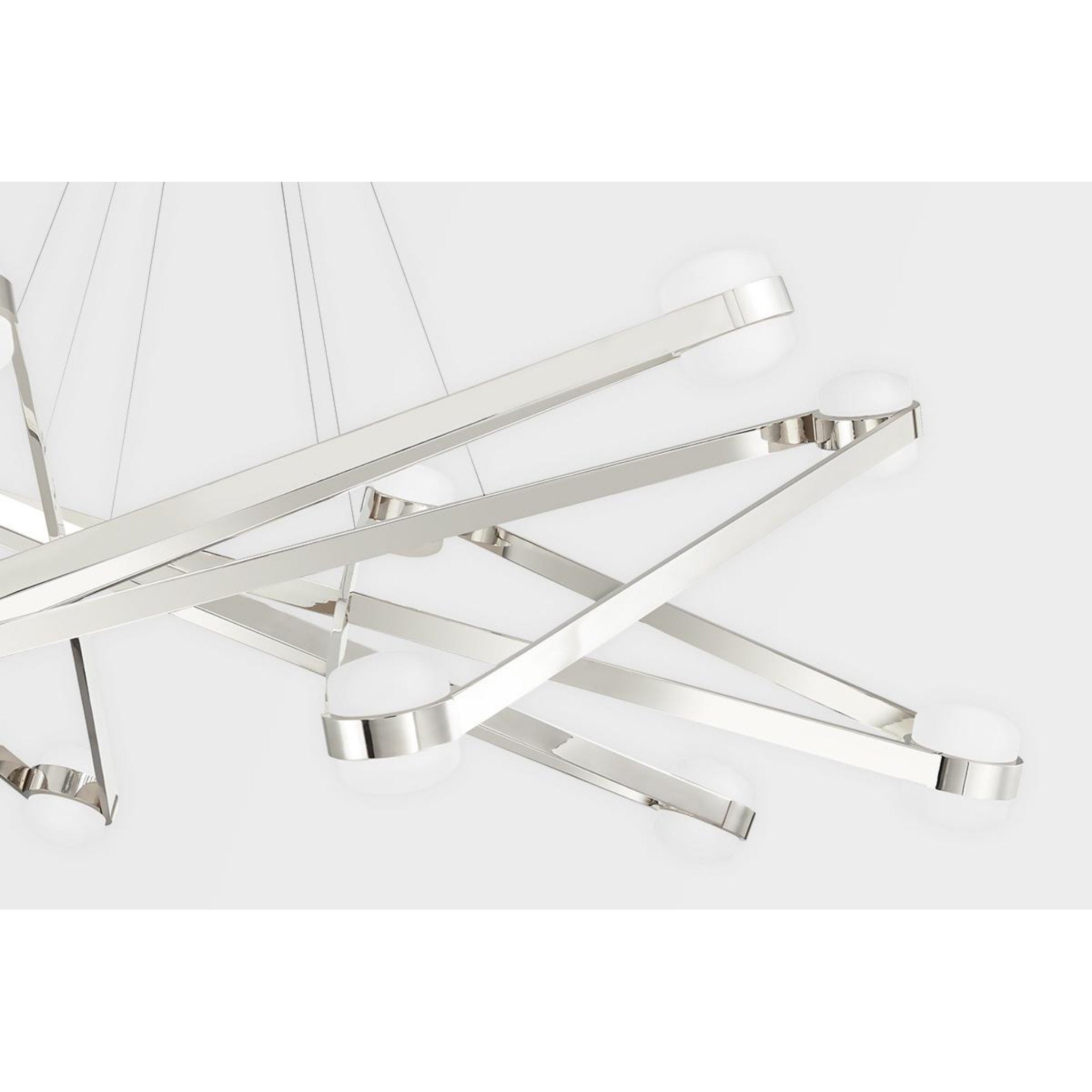 Orbit 6-Light Chandelier in Polished Nickel 38L x 38W x 13.75H