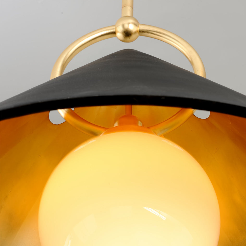 Charm 1-Light Chandelier in Gold Leaf 38L x 38W x 26.5H