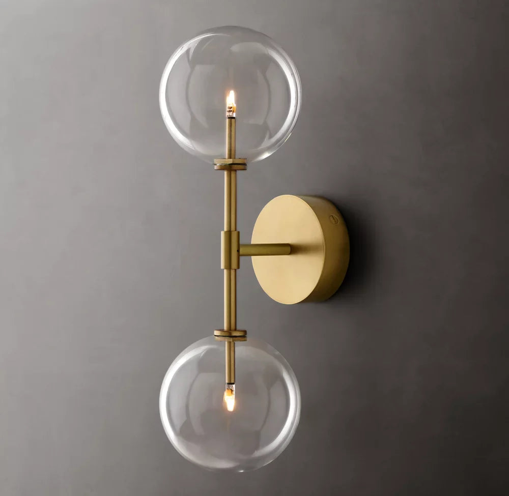 Glass Globe Linear Sconce