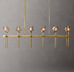 Boule De Cristal Smoke Glass Double Linear Chandelier 60"