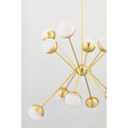 Saratoga 16-Light Chandelier in Aged Brass 62.5L x 62.5W x 42.5H