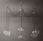 Cabrette Clear Glass Suspended Chandelier 84"