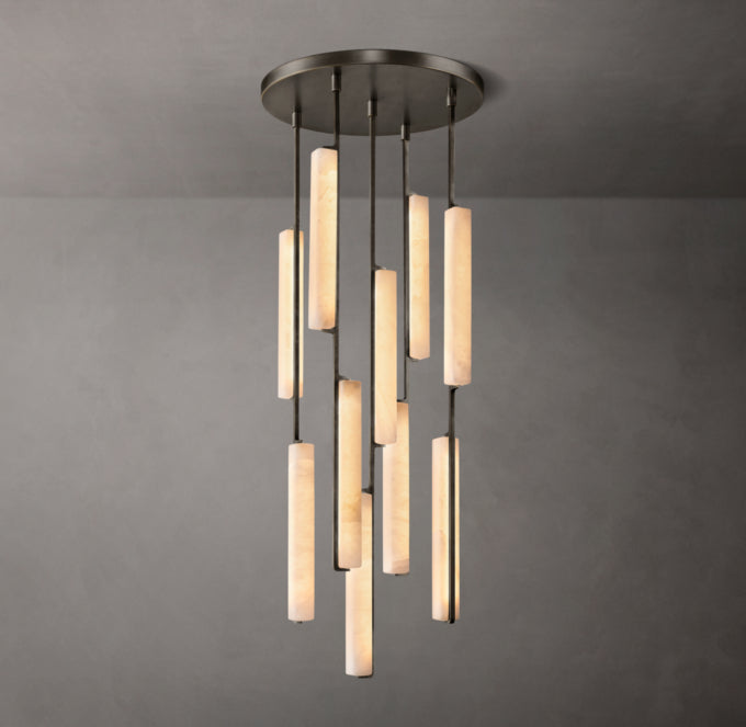 Audubon Alabaster Round Chandelier 24"