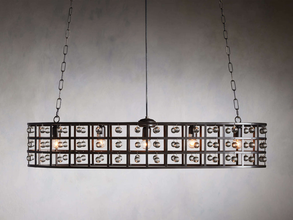Ferraro Crystal Cage Oval Chandelier