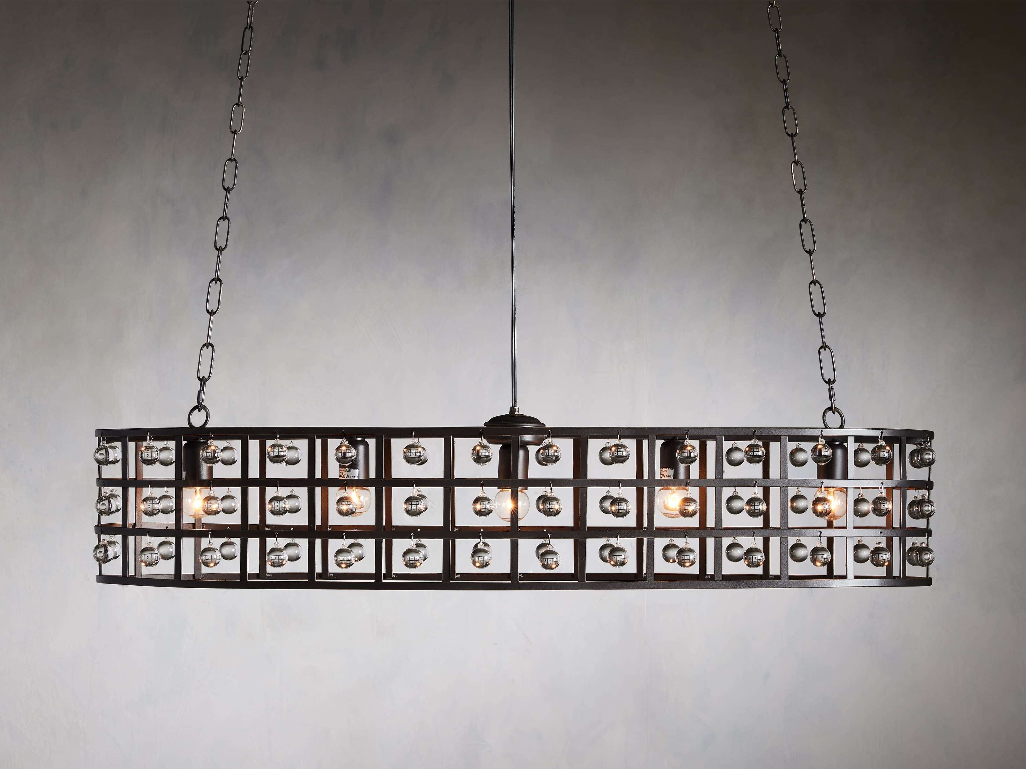 Ferraro Crystal Cage Oval Chandelier