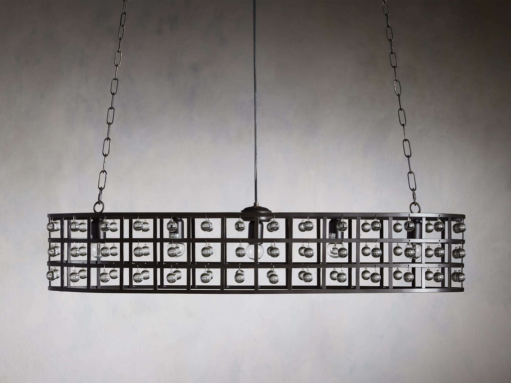 Ferraro Crystal Cage Oval Chandelier