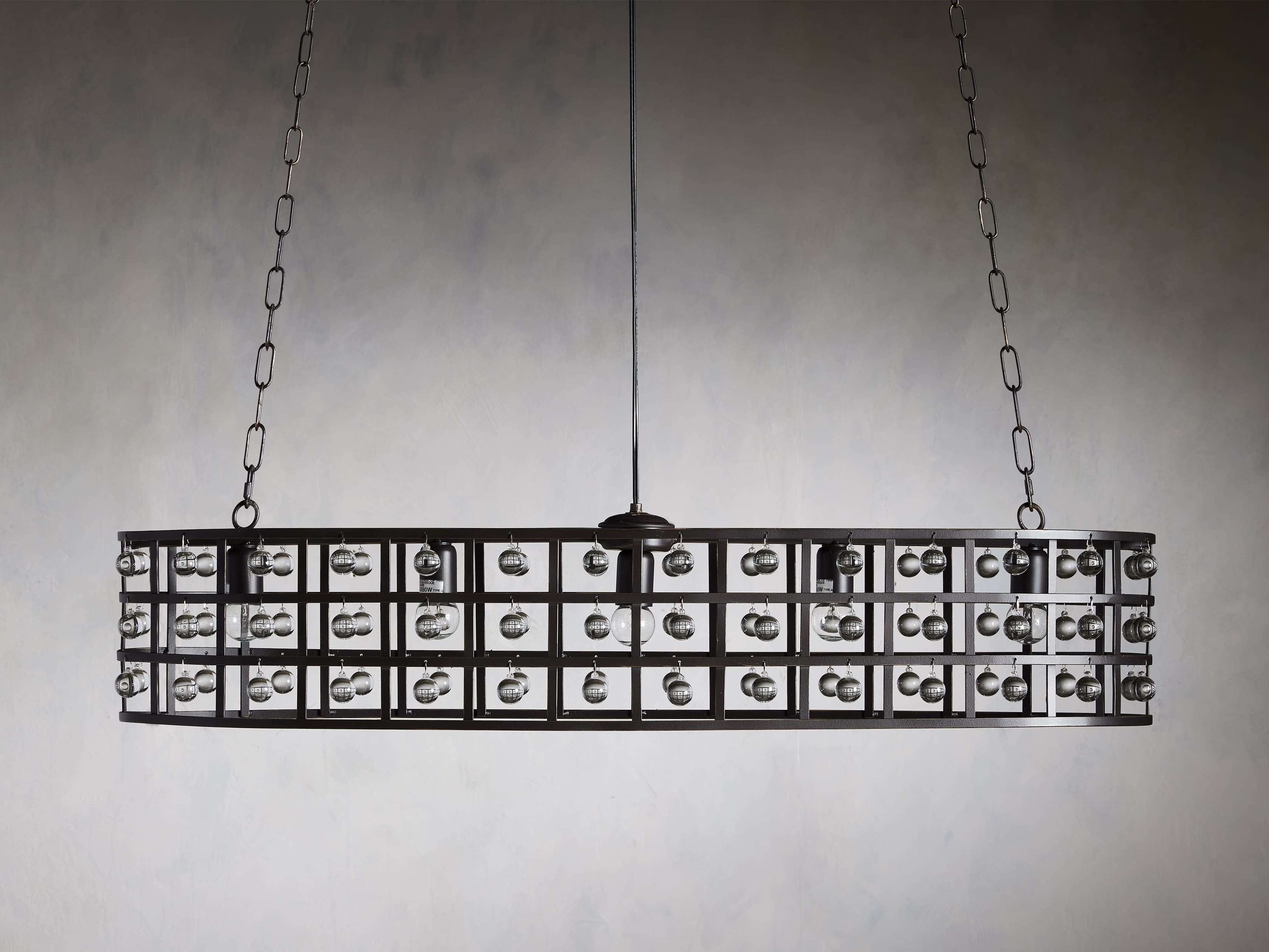 Ferraro Crystal Cage Oval Chandelier