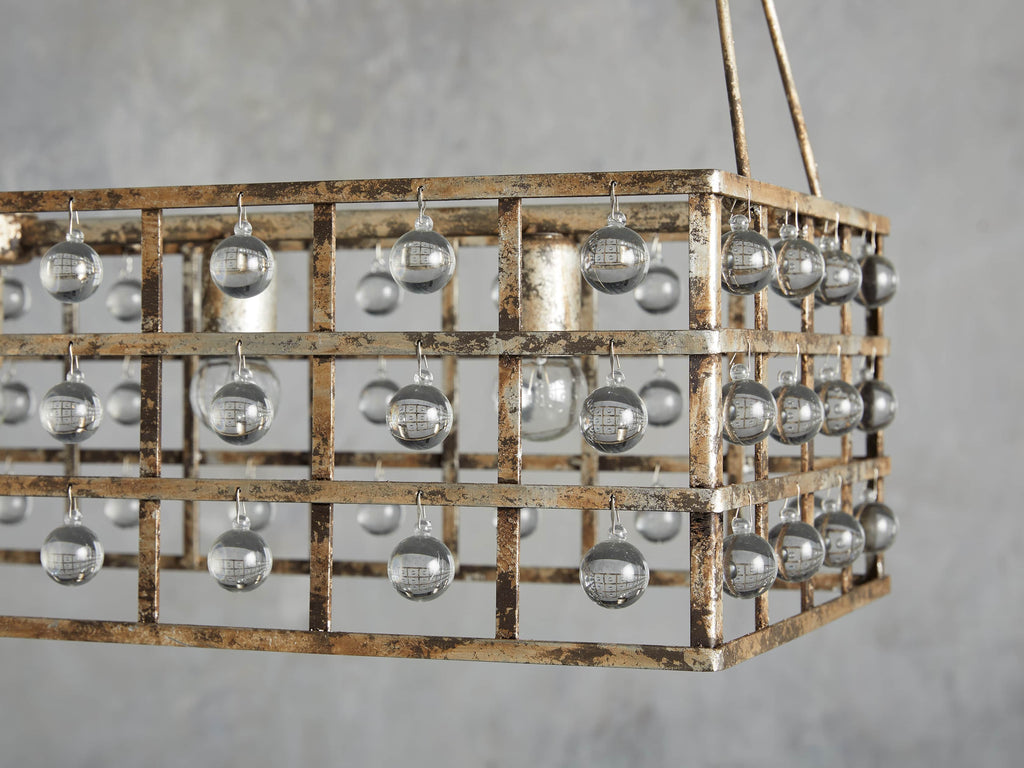 Ferraro Crystal Cage Rectangular Chandelier