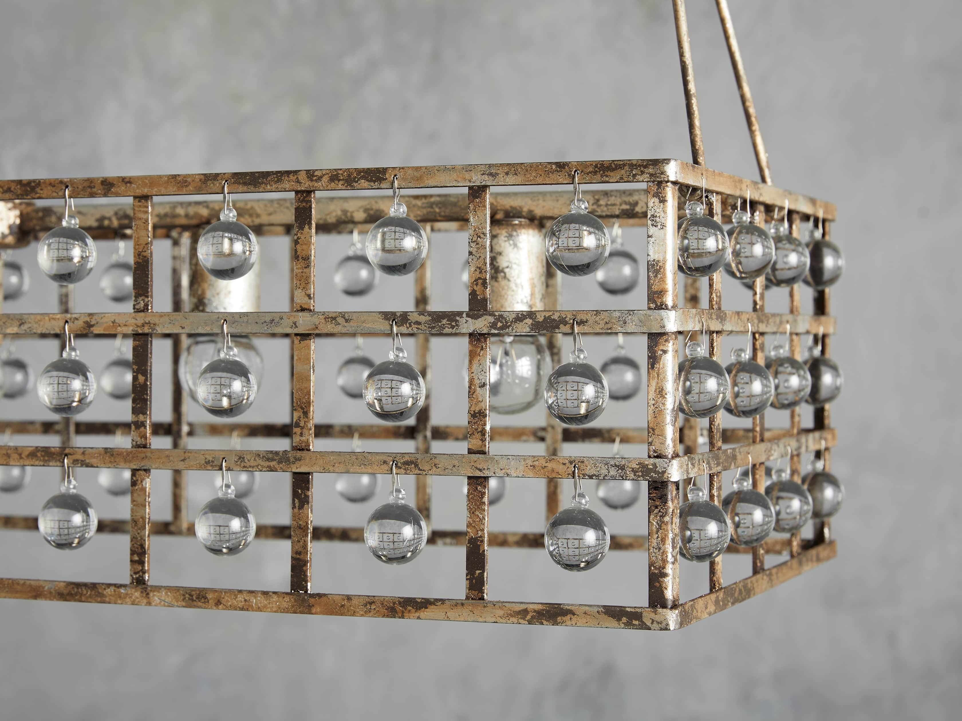 Ferraro Crystal Cage Rectangular Chandelier