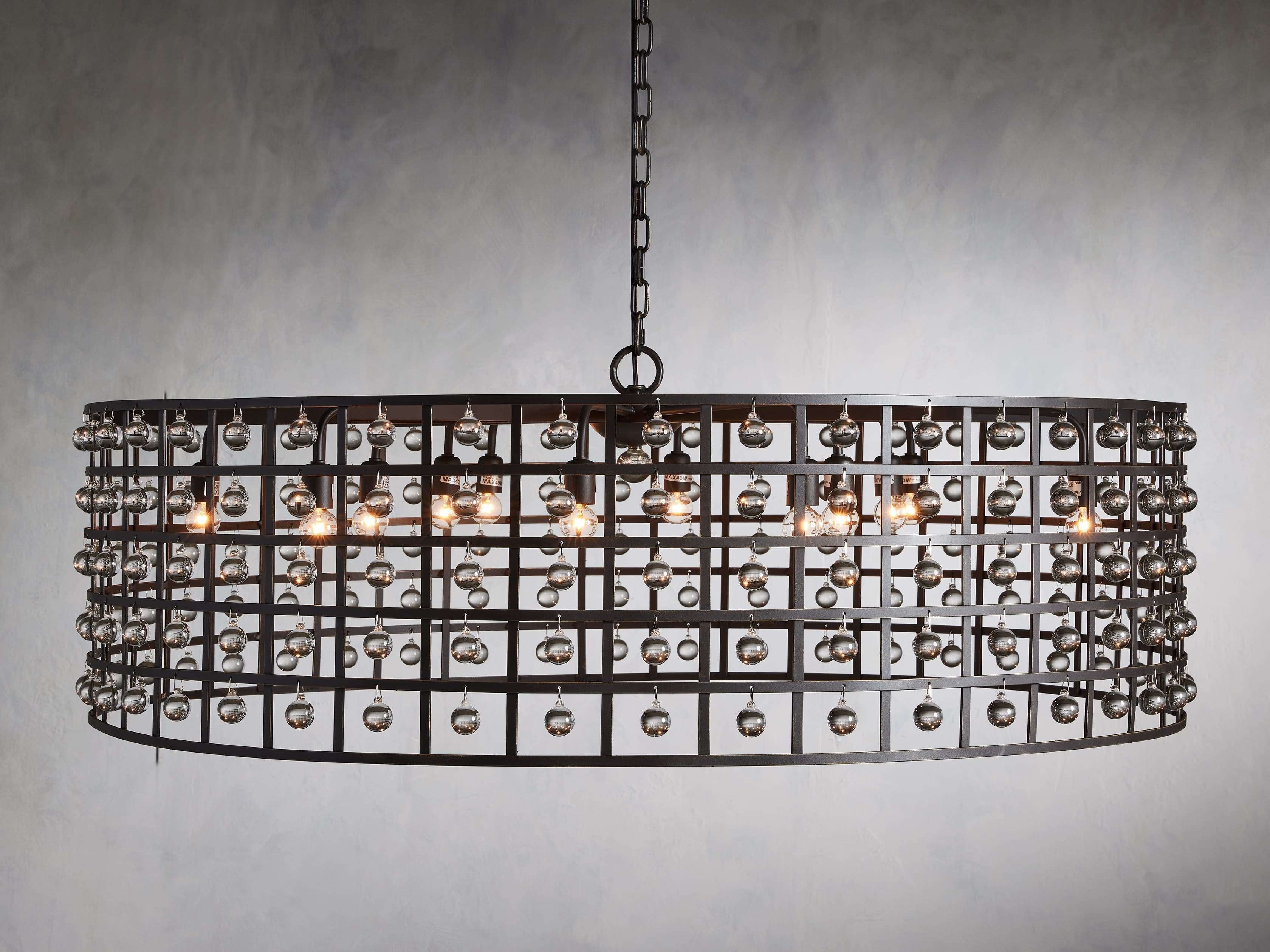 Ferraro Crystal Cage Round Chandelier