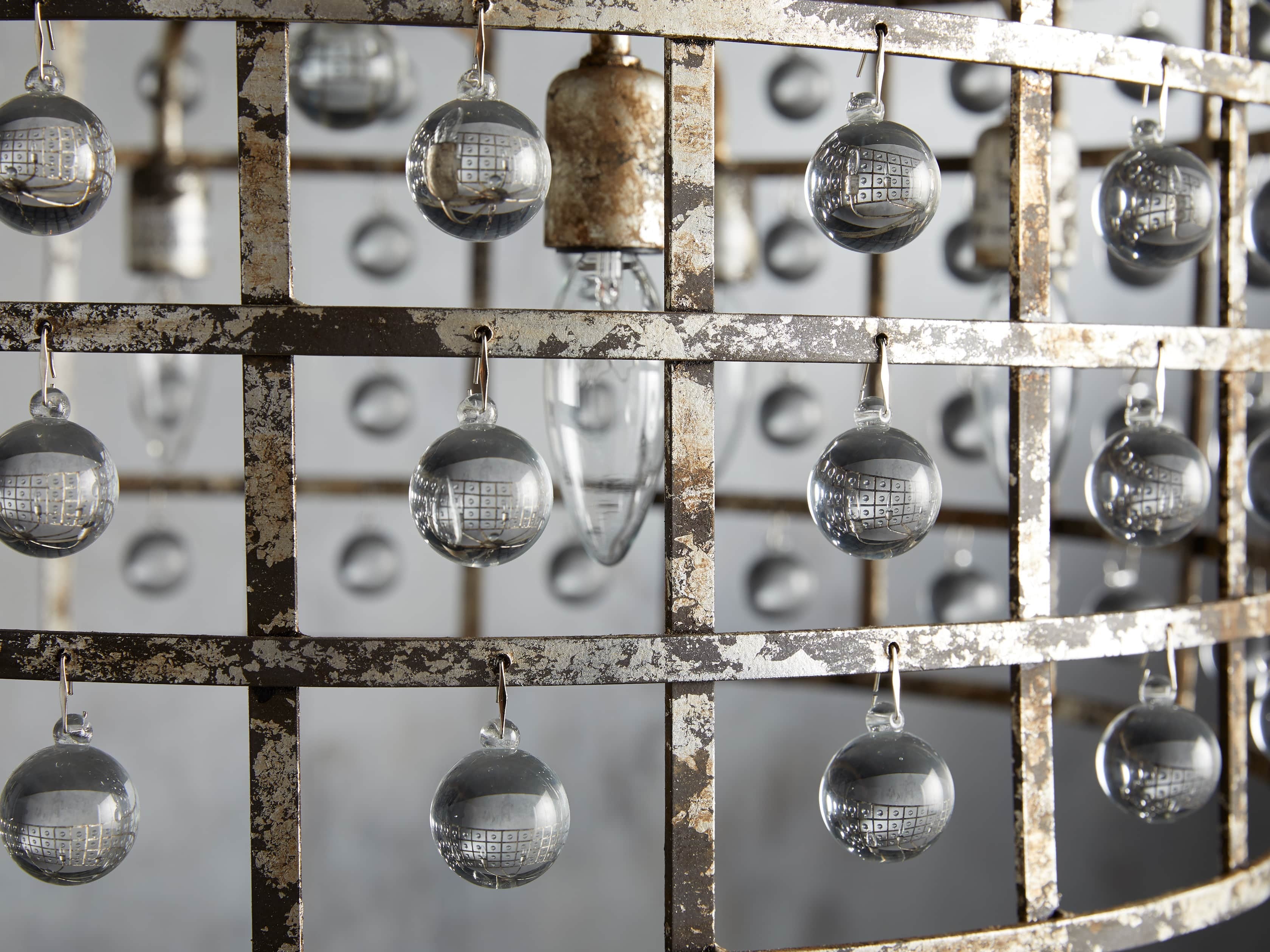 Ferraro Crystal Cage Round Chandelier