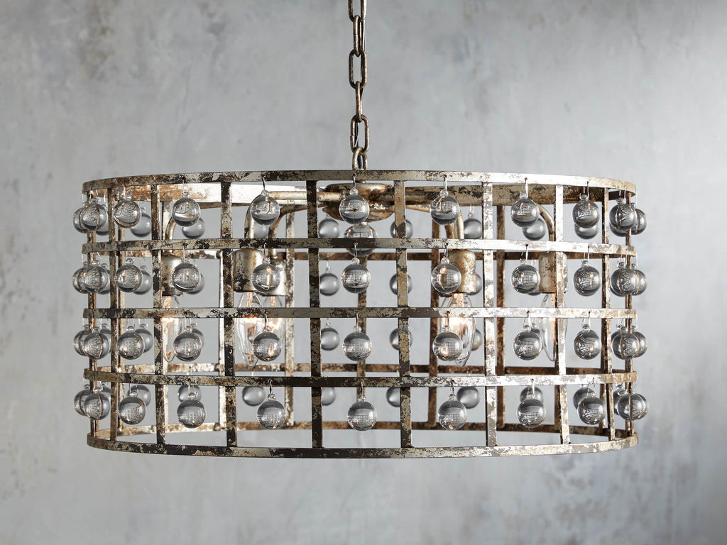 Ferraro Crystal Cage Round Chandelier