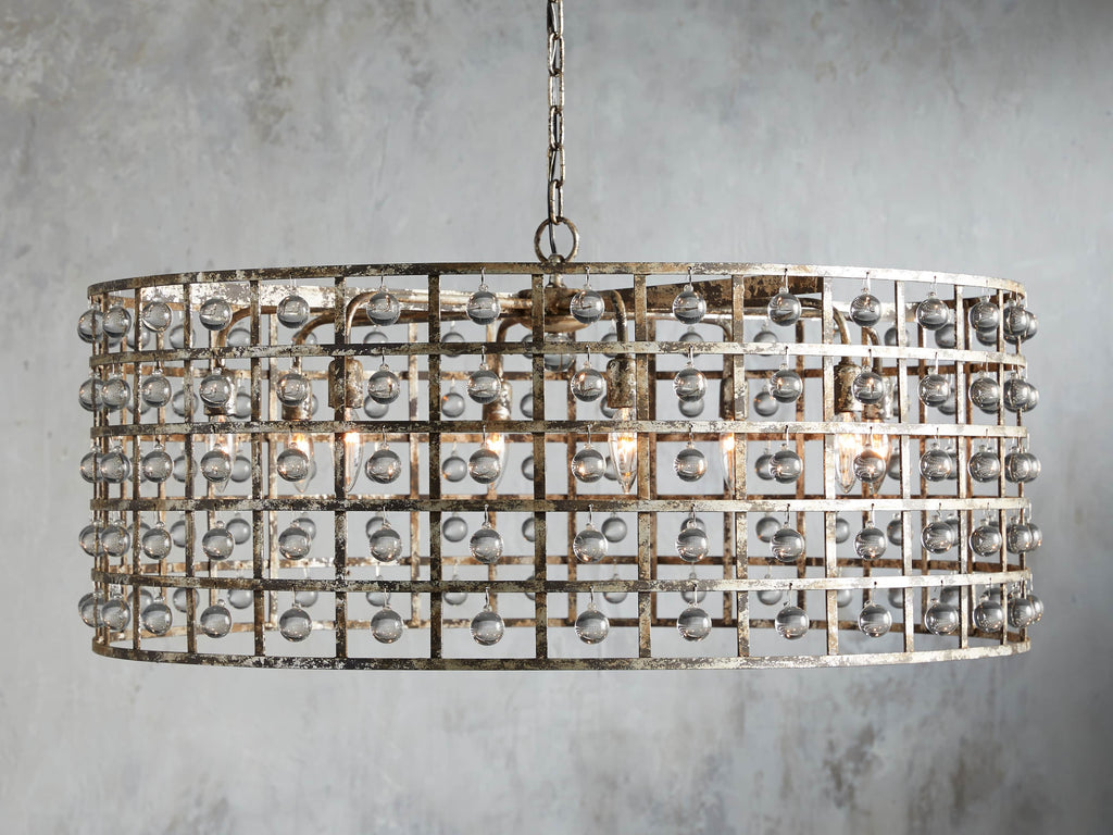 Ferraro Crystal Cage Round Chandelier