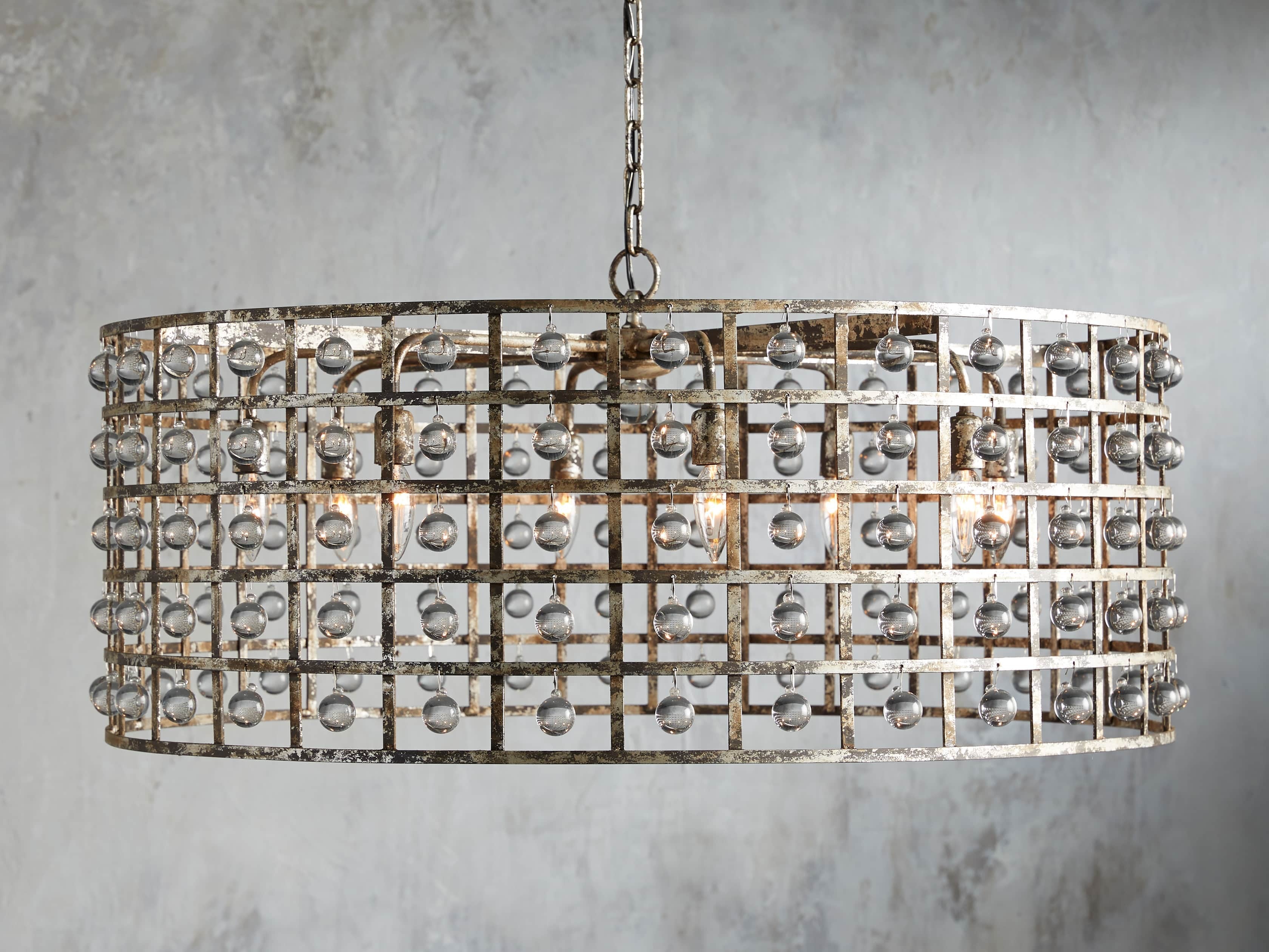 Ferraro Crystal Cage Round Chandelier