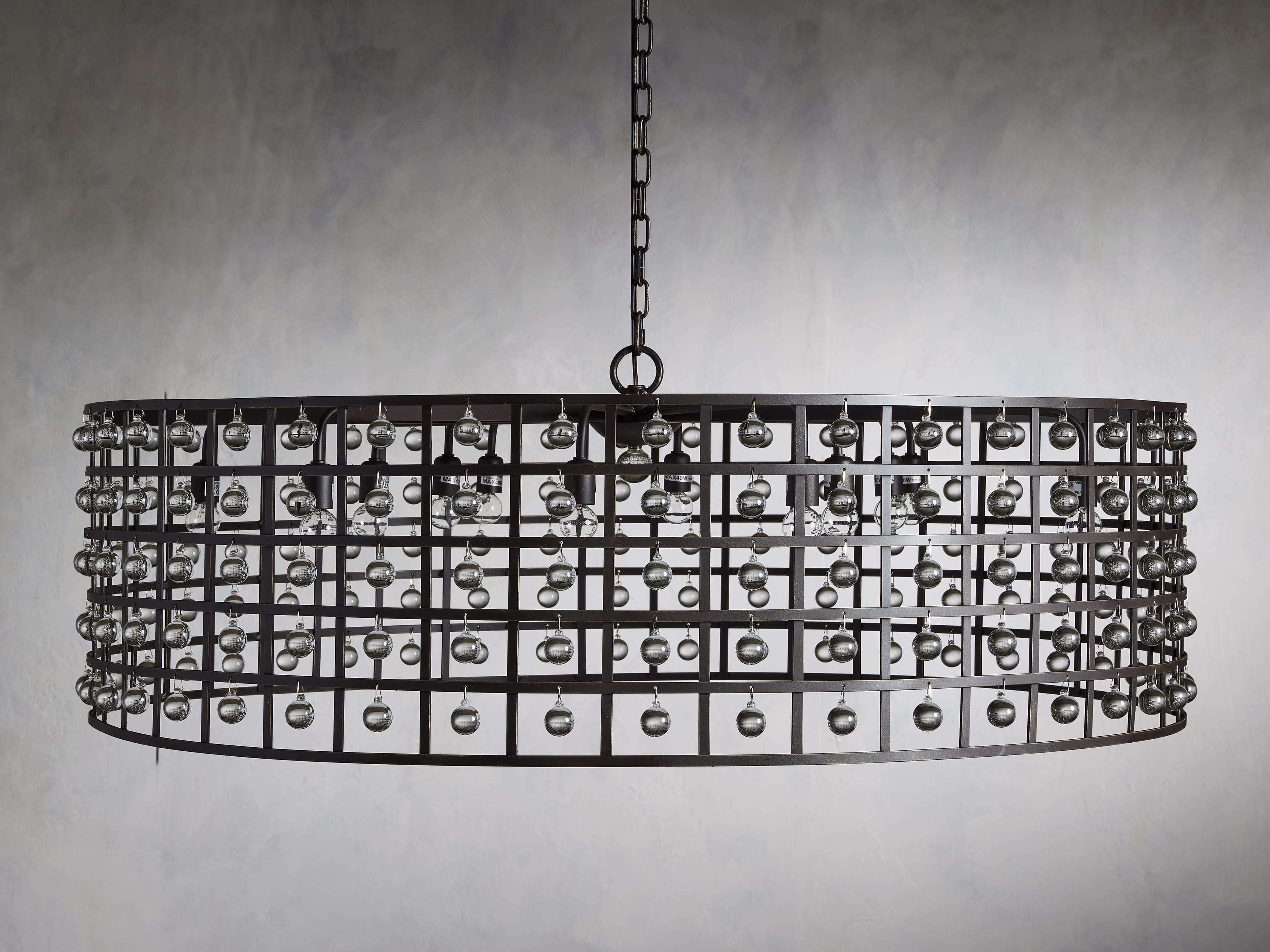 Ferraro Crystal Cage Round Chandelier