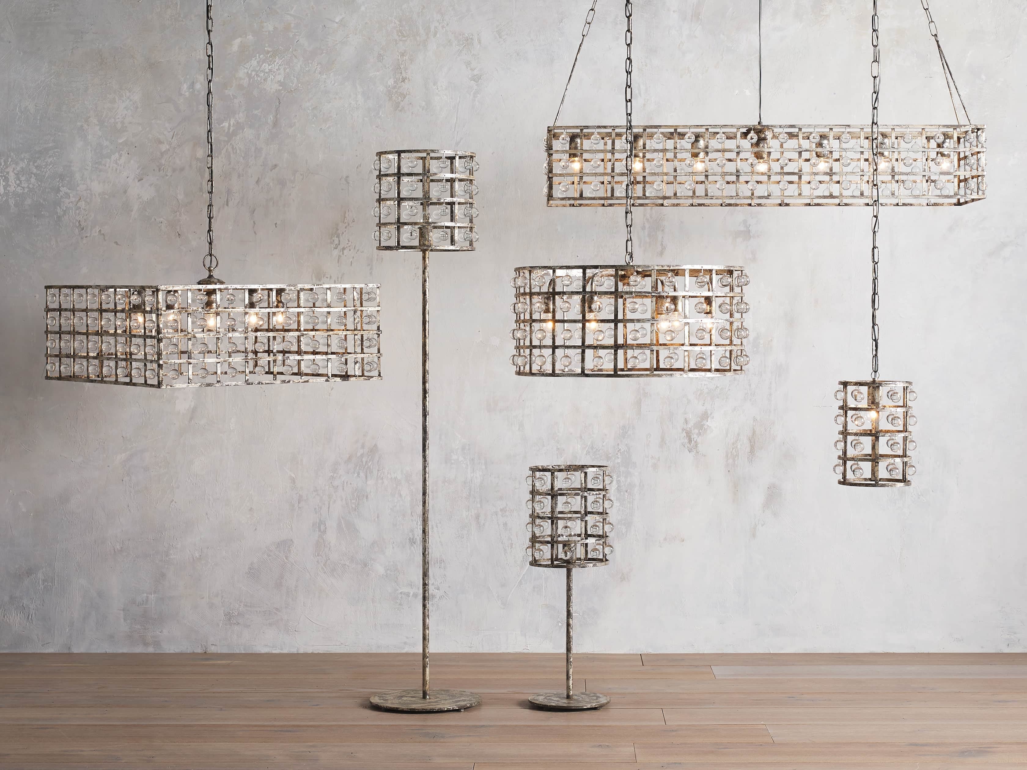 Ferraro Crystal Cage Round Chandelier