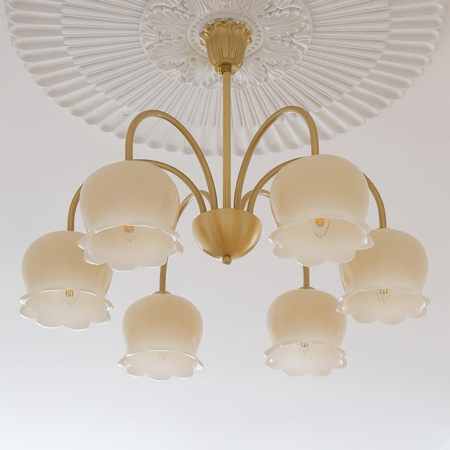 Florenza Brass Blossom Chandelier