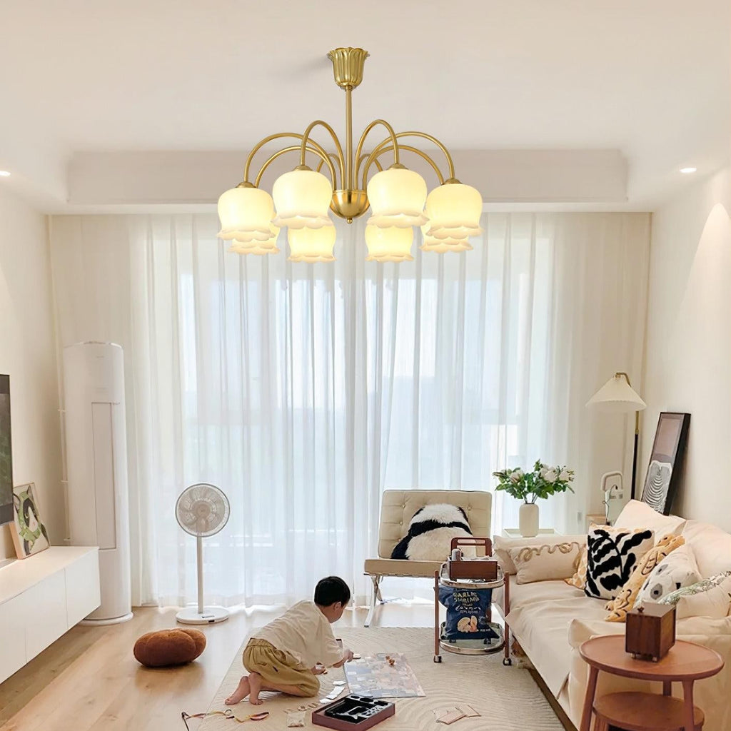 Florenza Brass Blossom Chandelier