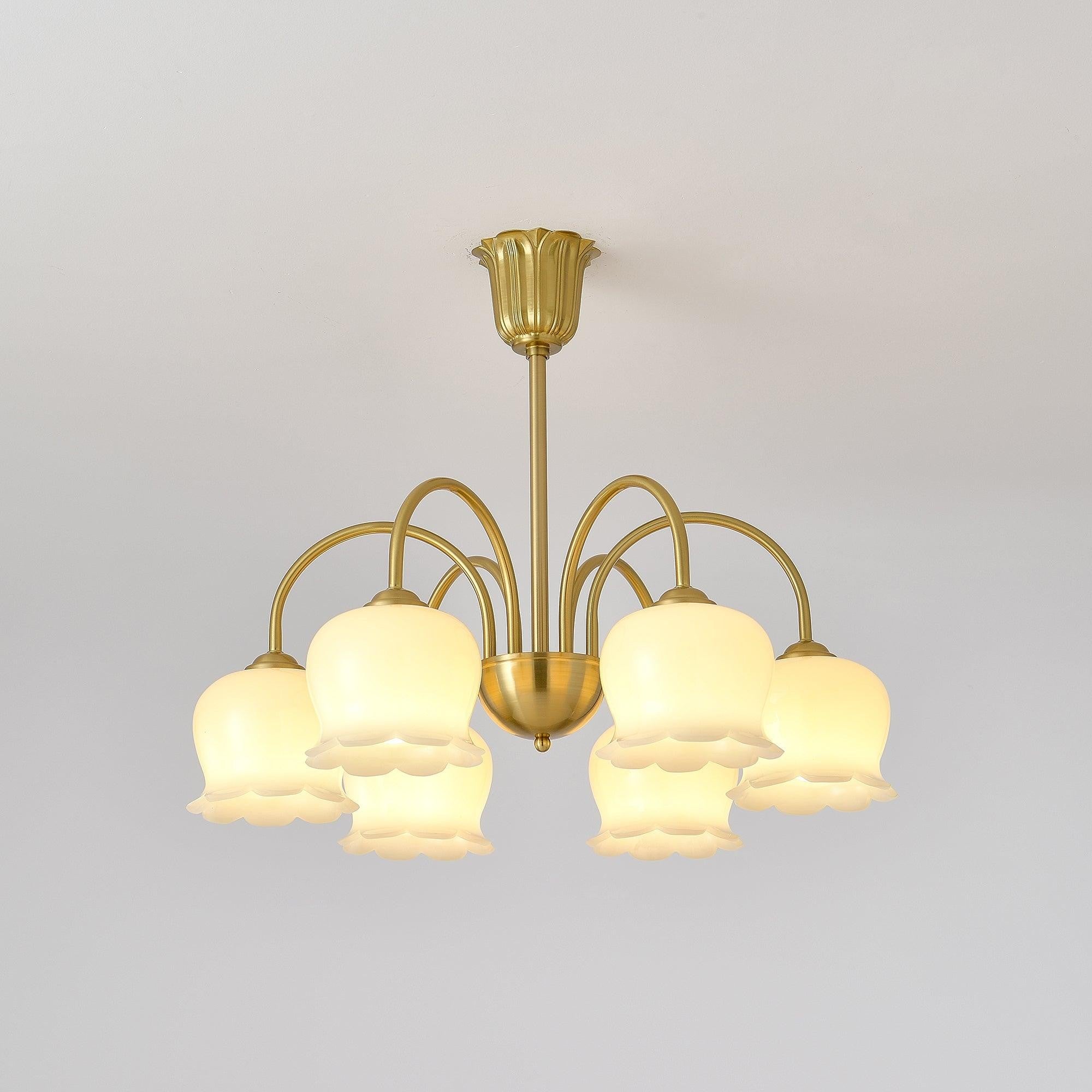 Florenza Brass Blossom Chandelier