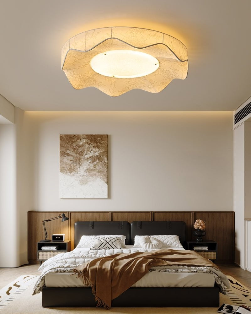 Florielle Fabric Flush Ceiling Light
