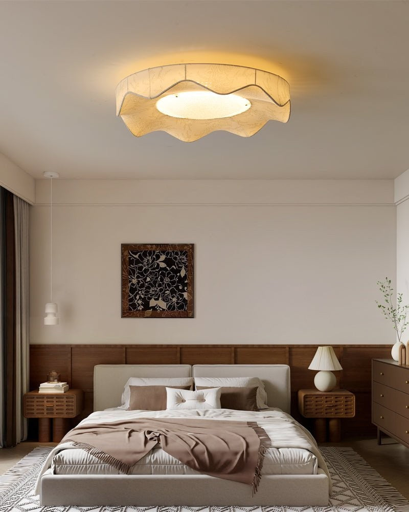 Florielle Fabric Flush Ceiling Light
