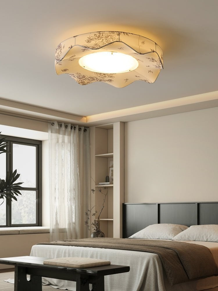 Florielle Fabric Flush Ceiling Light
