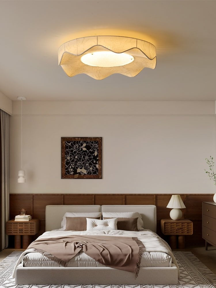 Florielle Fabric Flush Ceiling Light