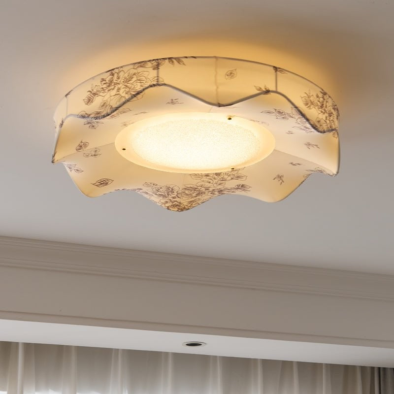 Florielle Fabric Flush Ceiling Light