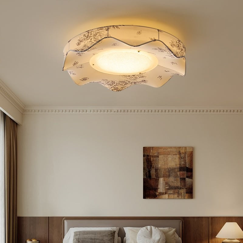 Florielle Fabric Flush Ceiling Light