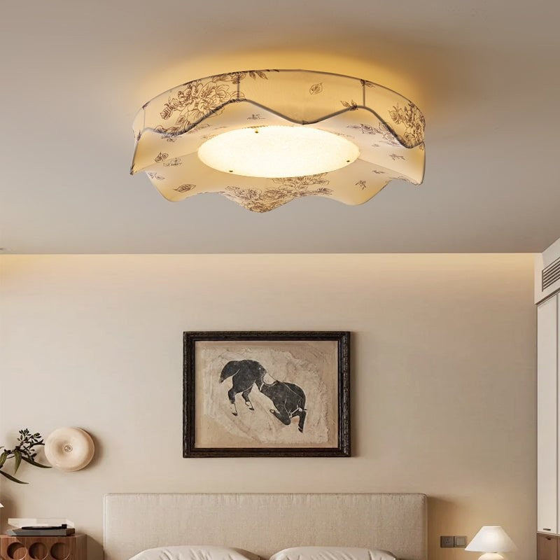 Florielle Fabric Flush Ceiling Light
