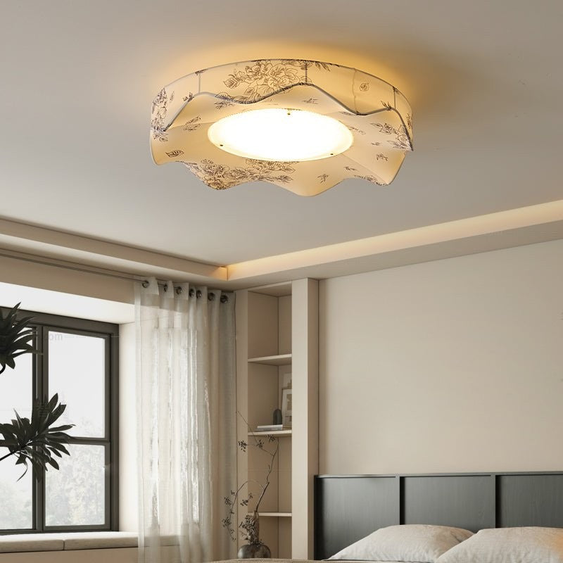 Florielle Fabric Flush Ceiling Light