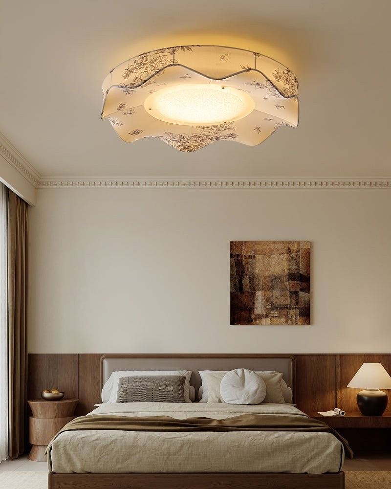 Florielle Fabric Flush Ceiling Light