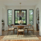 Gemma 24'' Modern Gold Chandelier Black 24"W x 26.5"H x 24"D