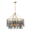 Gemma 32'' Modern Gold Chandelier Black 32"W x 30.75"H x 32"D